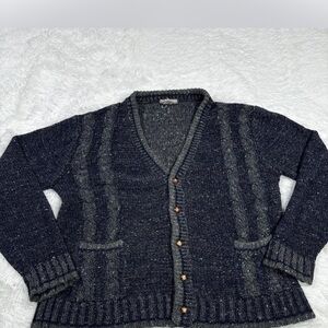J. Crew Women's Dark Gray Cable Knit Cardigan